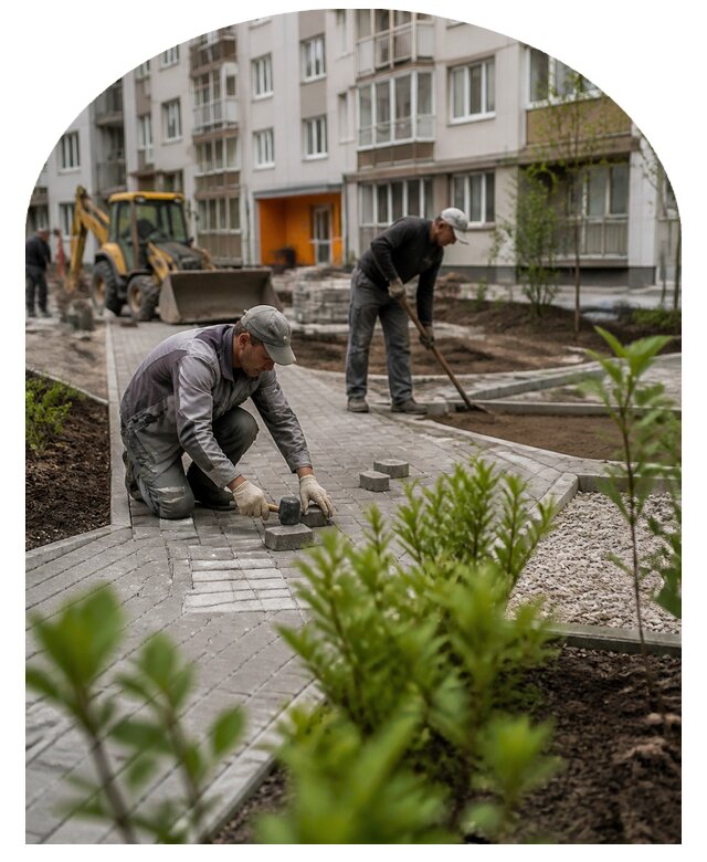 Благоустройство двора многоквартирного дома в Когалыме
