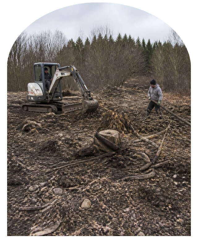 Расчистка участка под строительство под ключ в Когалыме
