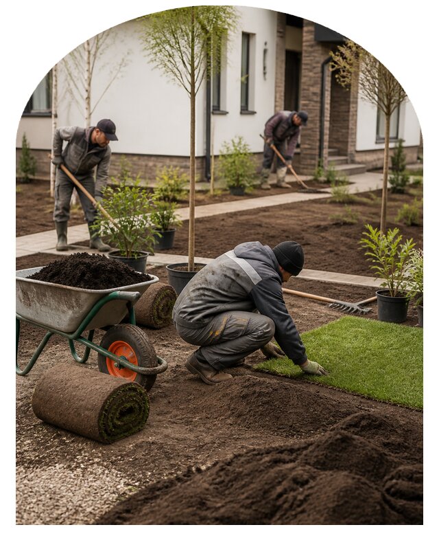 Профессиональное озеленение участка в Когалыме под ключ
